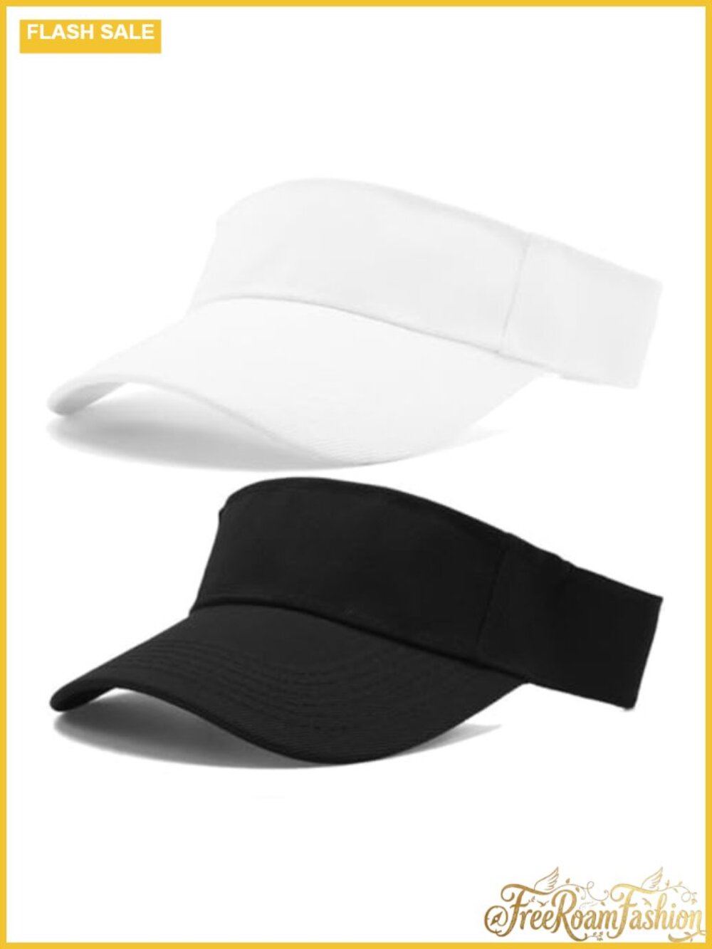 2 Pack Sport Sun Visor Adjustable Cotton Athletic Sun Caps Golf Tennis